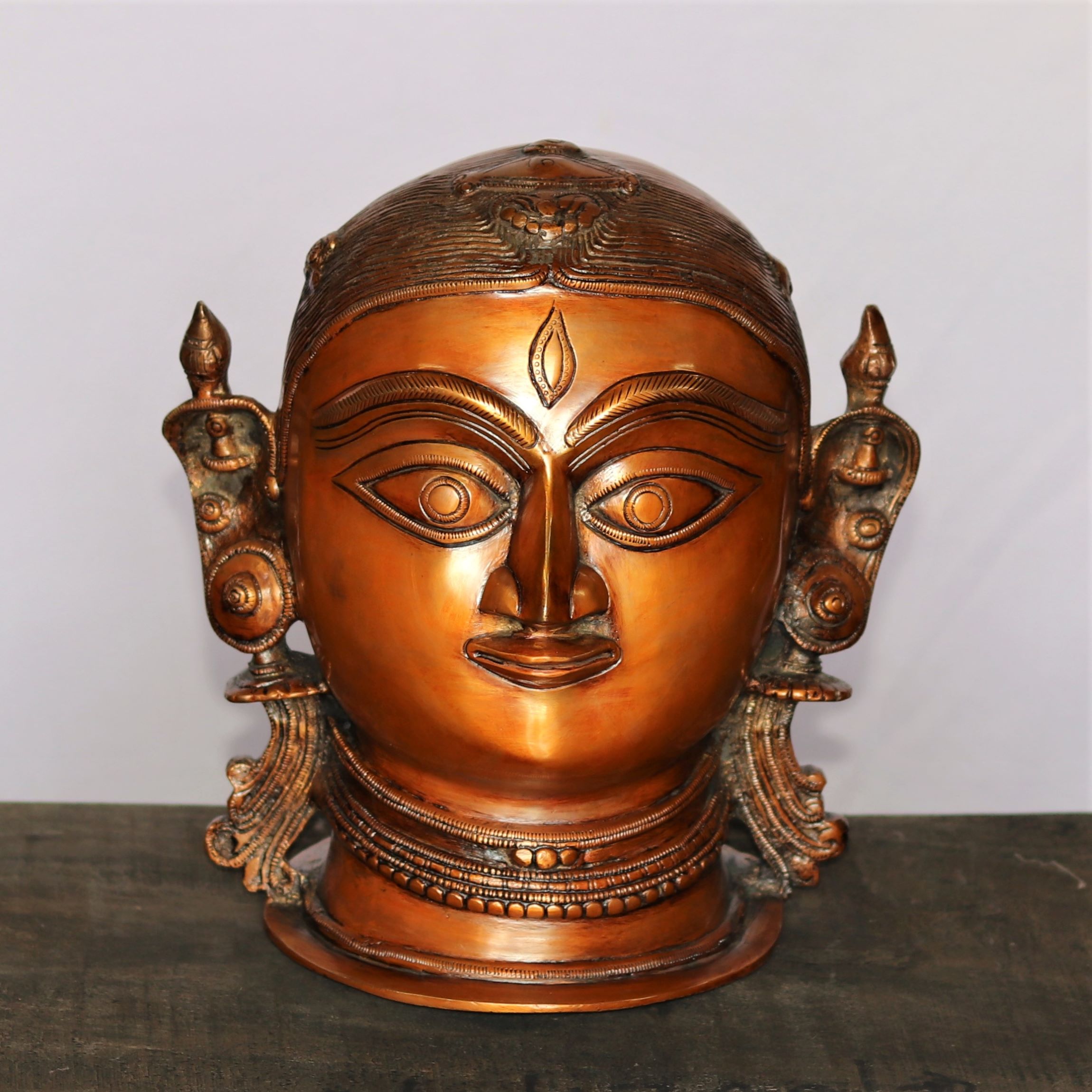 GAURI HEAD BRASS FIGURINE SHOWPIECE – 3 PIECES - Buy exclusive brass  statues, collectibles and decor